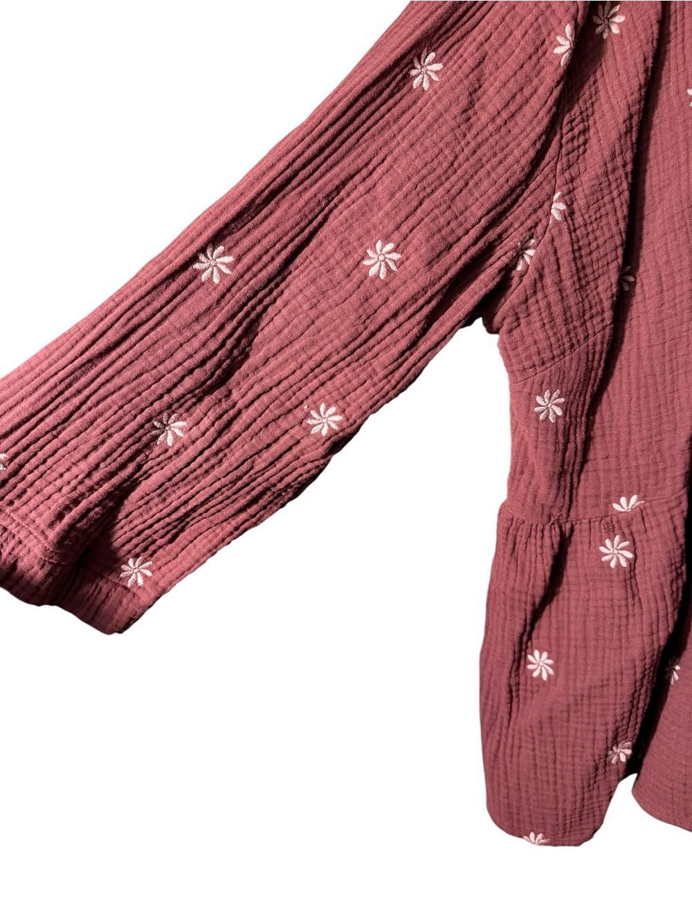 Madewell Dusty Rose Floral Gauze Tunic Top - Picture 4 of 8